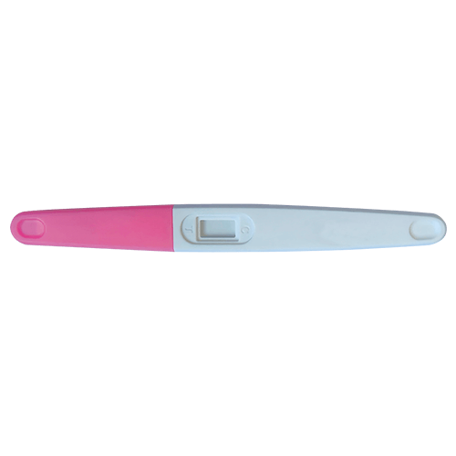 Pregnancy test stick is to detect the presence of hCG, which is produced by the placenta after a fertilized egg implants in the uterus. The level of hCG doubles every 48 hours after conception